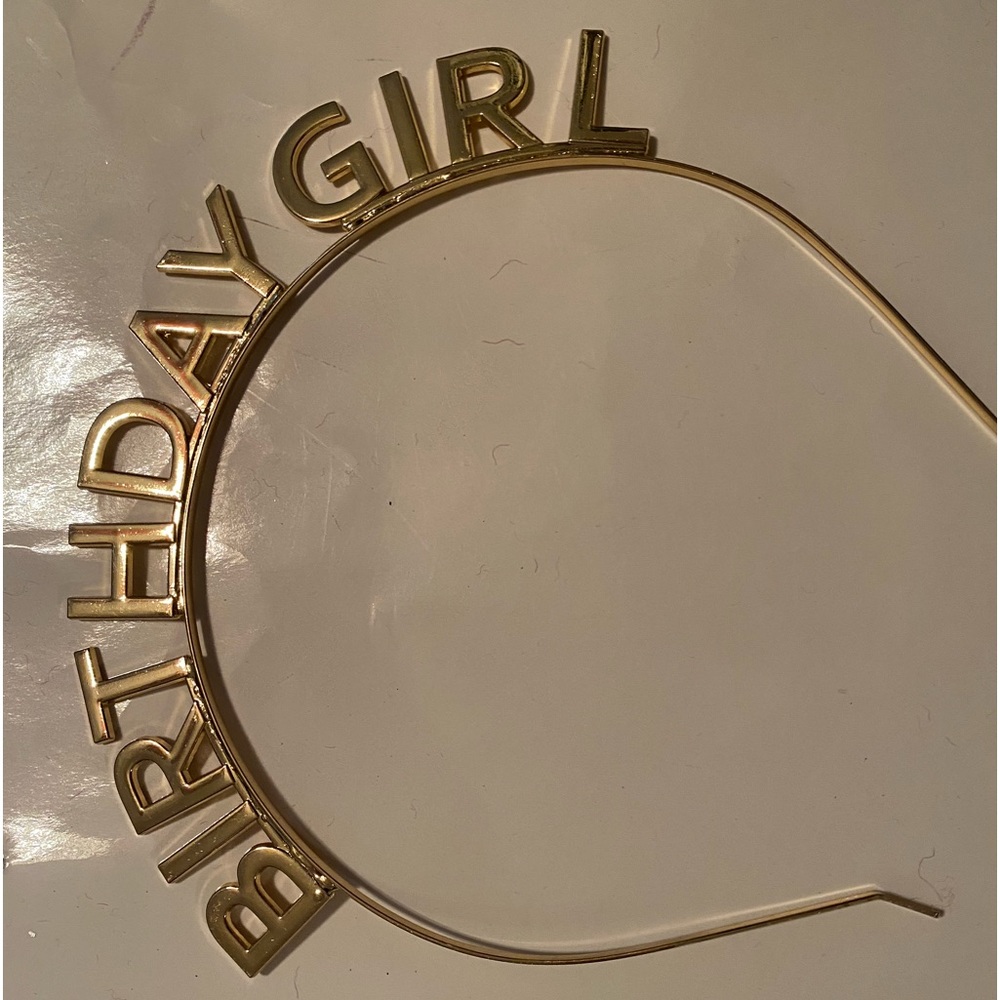 BIRTHDAY GIRL TIARA GOLD HEADBAND!!!